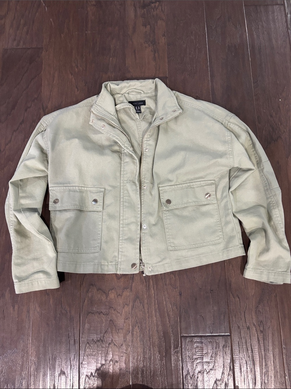 New Look Light Green Cropped Utility Jacket